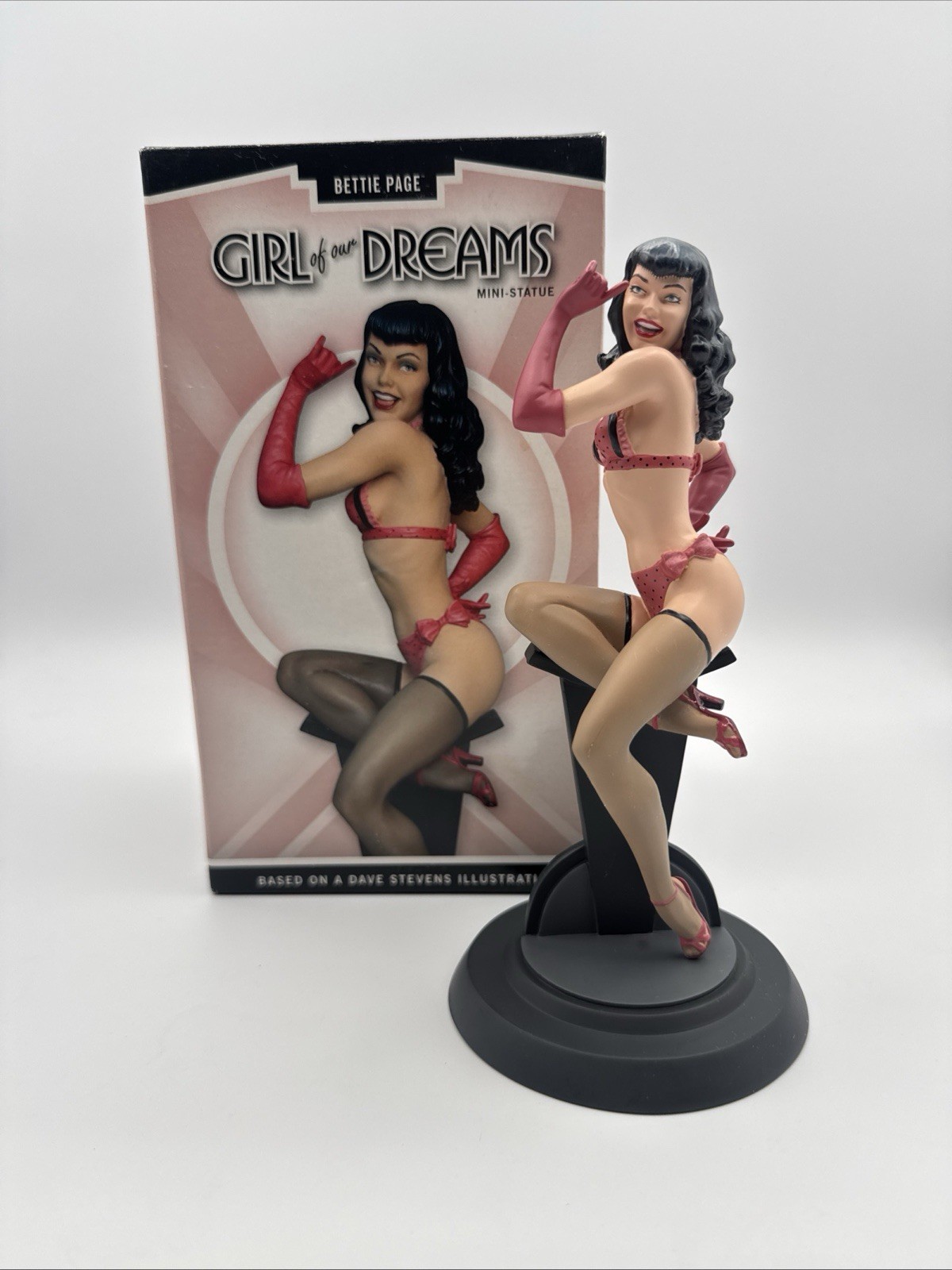 Vtg Bettie Page Girl Of Our Dreams Mini Statue Dark Horse Deluxe Hand painted Vtg Bettie Page Girl Of Our Dreams Mini Statue Dark Horse Deluxe Hand painted