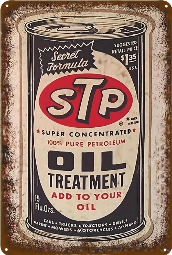 STP Oil Vintage Metal Tin Sign (8\