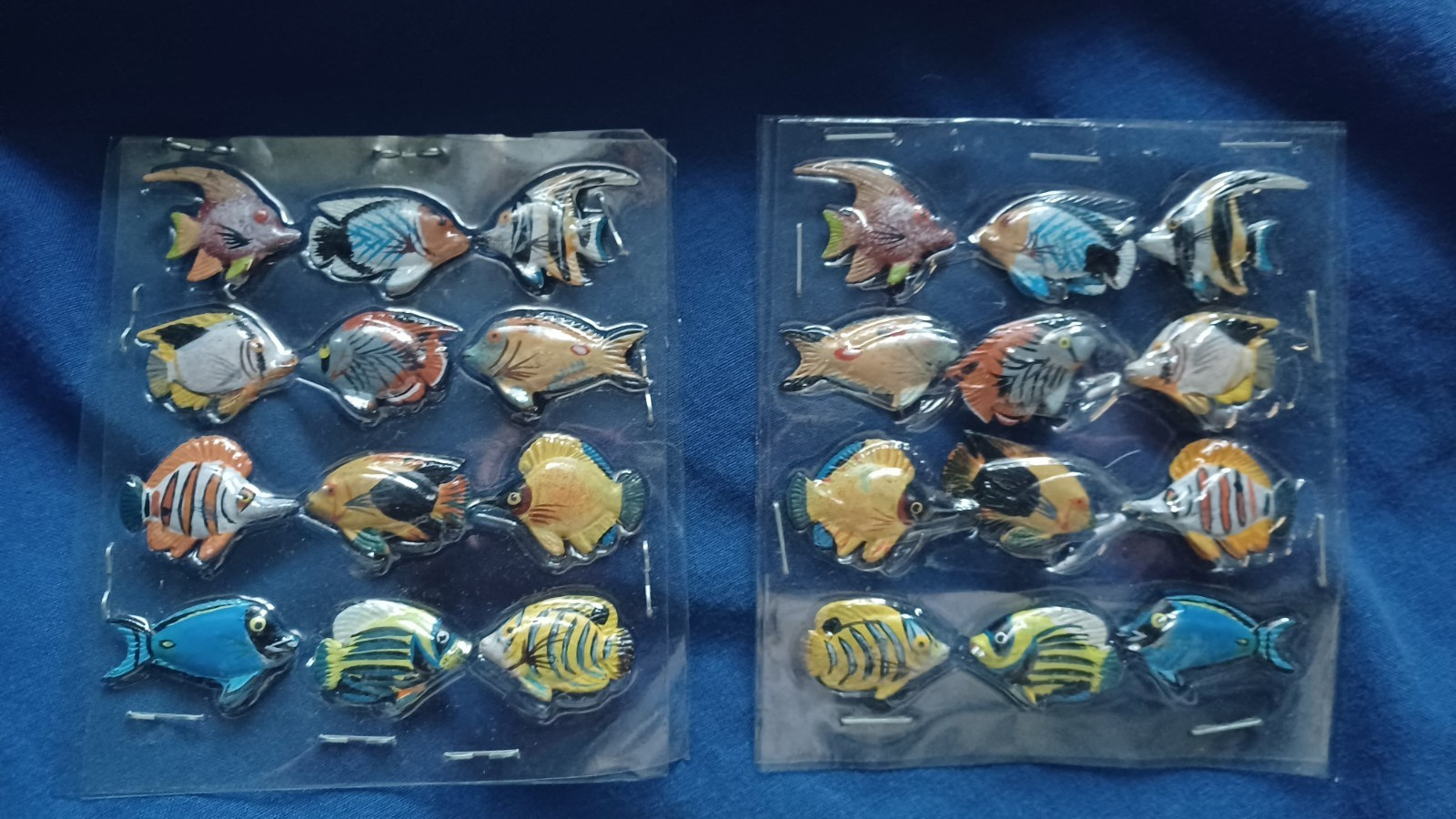 24 small colourful resin tropical fish shapes - great for crafting, decoration