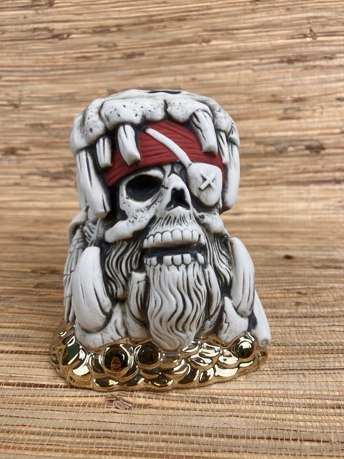 Plunder Plunders No More Tiki Mug Tiki Farm Tank Pirate Skull 5.25\ Plunder Plunders No More Tiki Mug Tiki Farm Tank Pirate Skull 5.25\