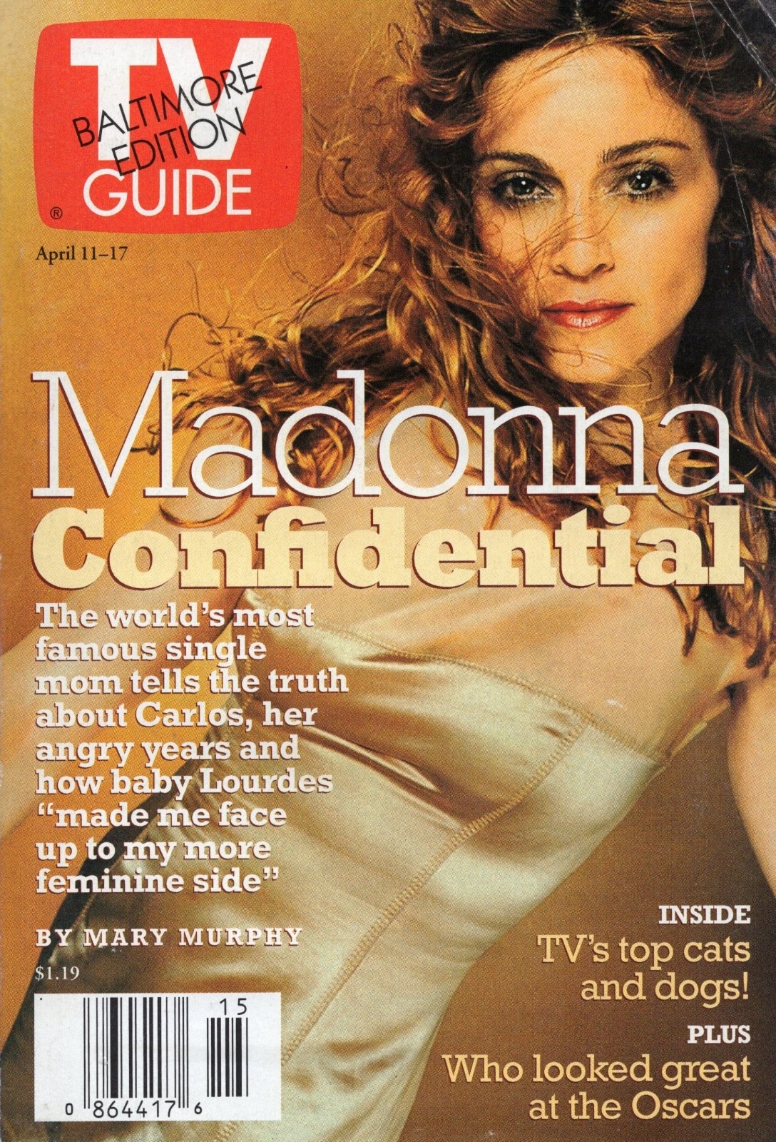 Vintage TV Guide Madonna 1998 Baltimore-Washington DC Edition