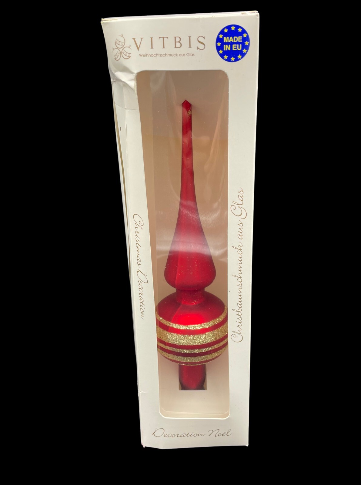 Vitbis Glass Tree Topper Made in Poland Sold Separately  4 Different Options