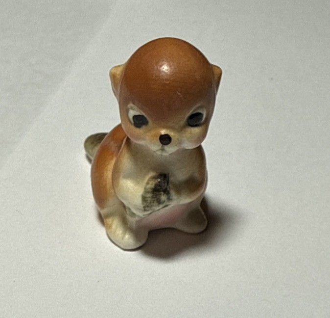 Vintage Josef originals Porcelain Beaver Figurine Matte Mini