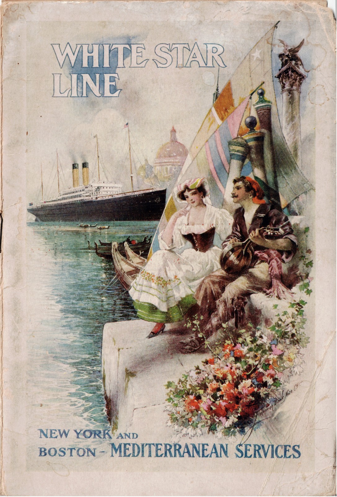 1908 SS Cretic First Class Passenger List Bishop Rowe Spalding White Star Line