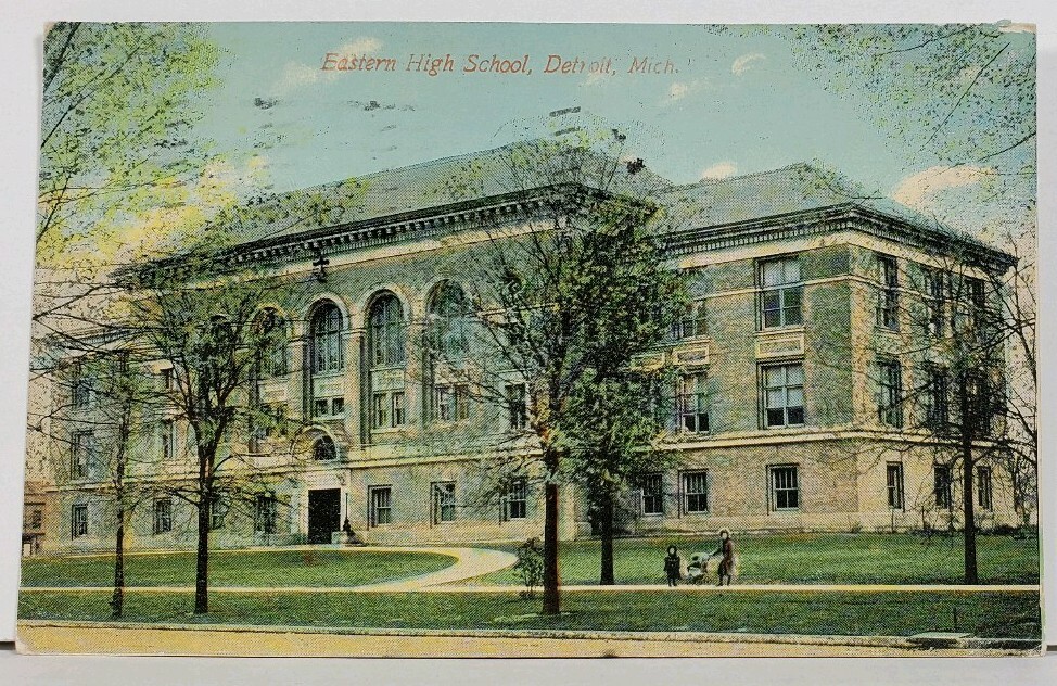 Michigan Detroit Eastern High School c1912 Postcard L20