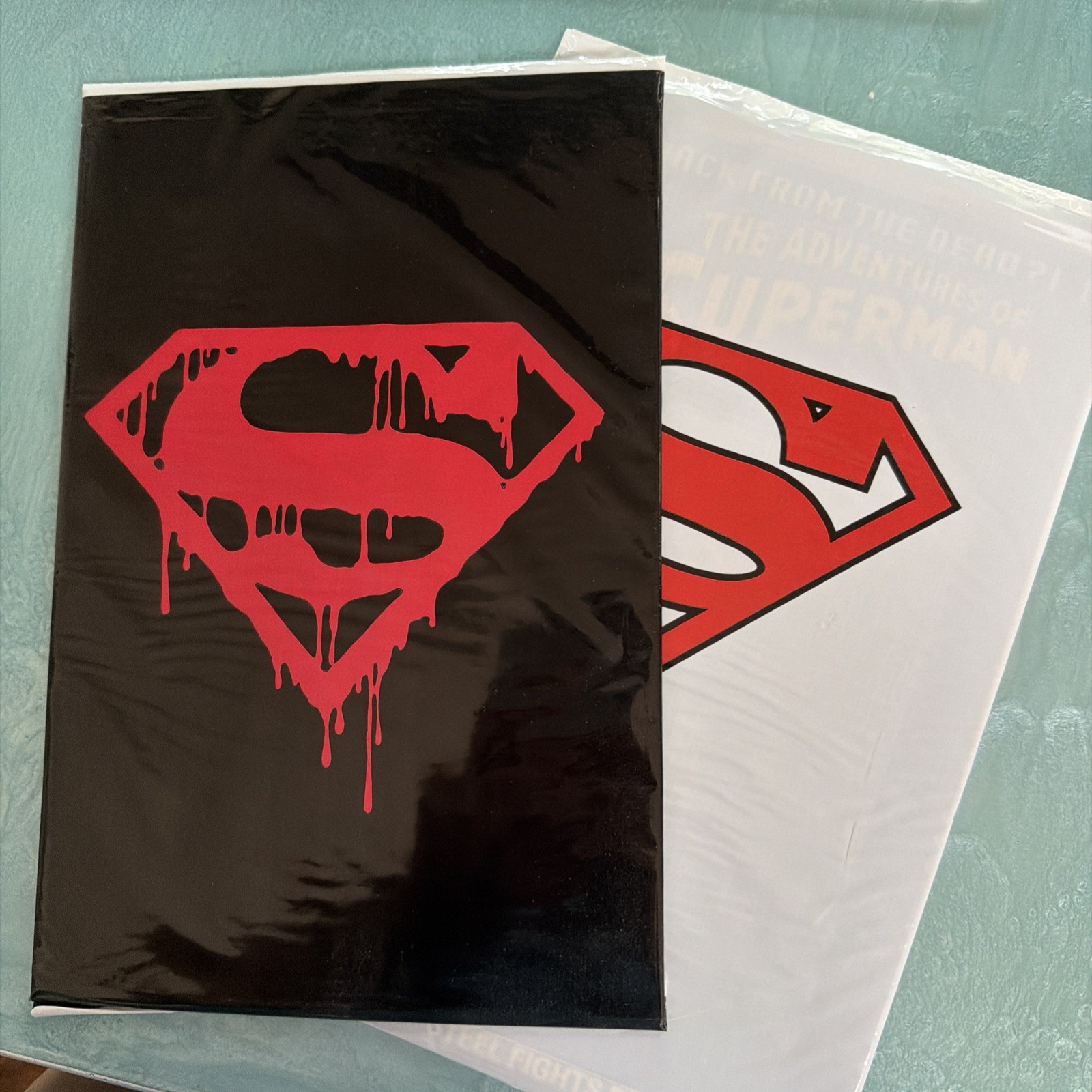 1993 DC DEATH OF SUPERMAN #75 BLACK #500 WHITE SEALED POLYBAG COMIC BOOK Set