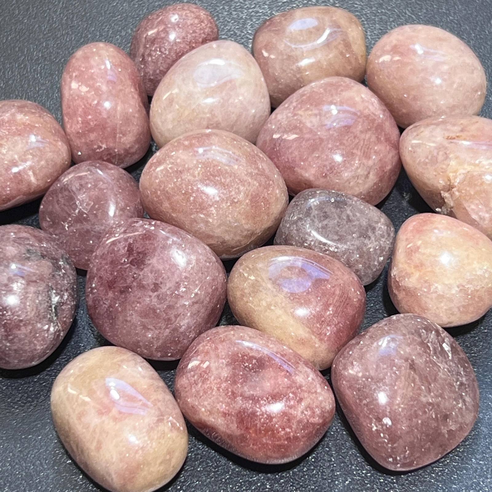 Red Strawberry Quartz Tumbled Stones From Kazakhstan