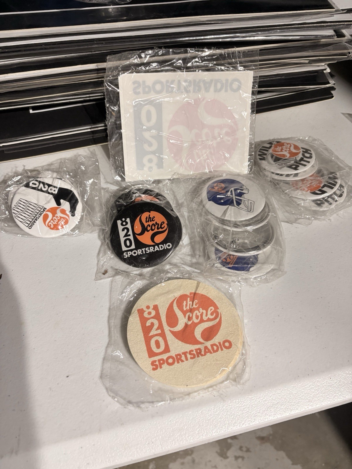 Vintage Chicago SportsRadio 280 “THE SCORE” Button Sticker Coasters Vintage Chicago SportsRadio 280 “THE SCORE” Button Sticker Coasters