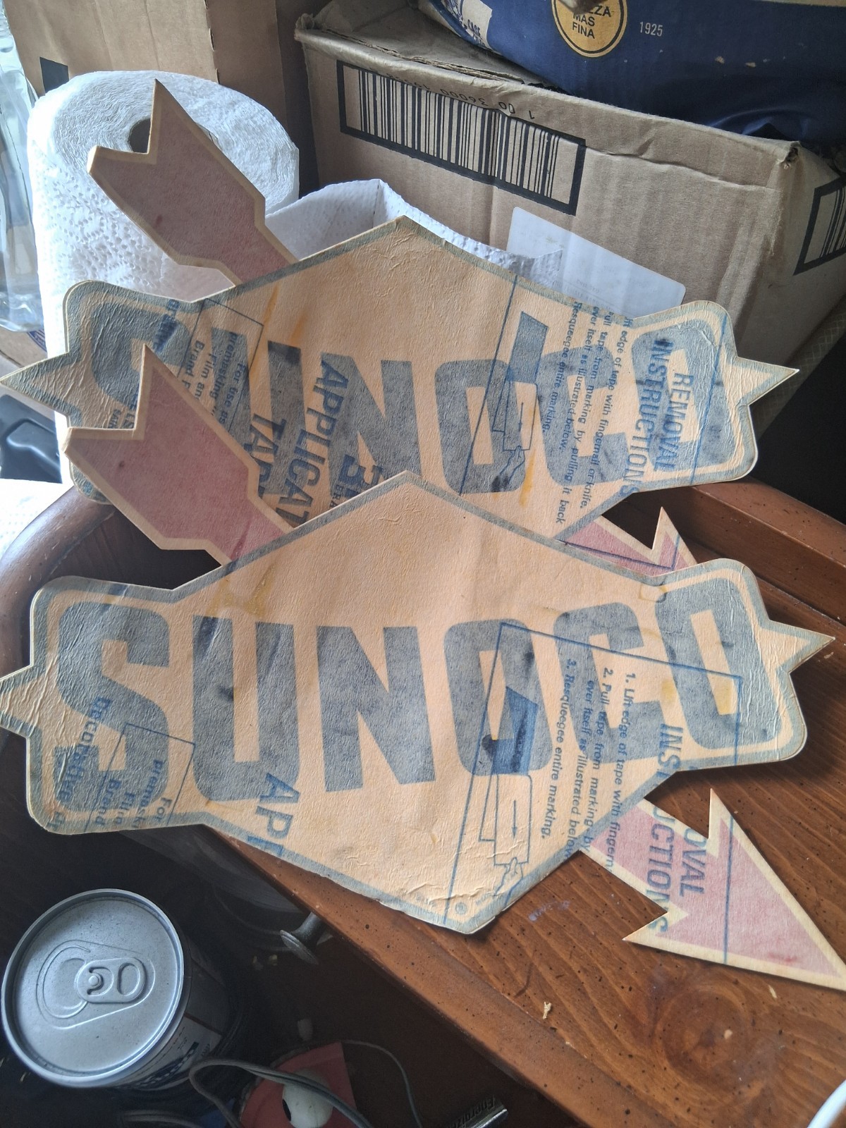 vintage 1960s sunoco paper application stencils vintage 1960s sunoco paper application stencils