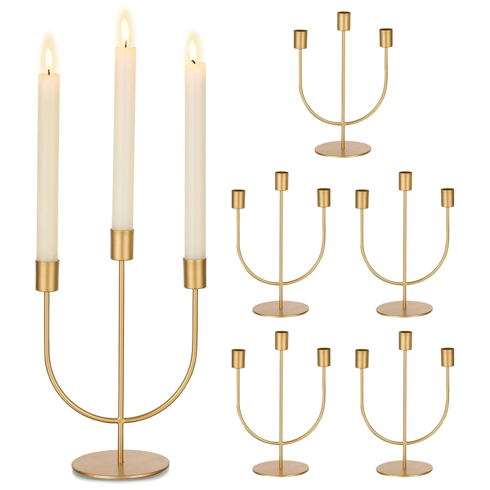 Sziqiqi Gold Candlestick Candle Holders - Candlesticks Candelabra Centerpiece... Sziqiqi Gold Candlestick Candle Holders - Candlesticks Candelabra Centerpiece...