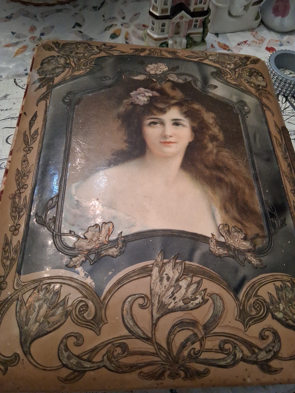 Antique Victorian Celluloid Photo Album With Lots Of Empty Pages inside Never Us Antique Victorian Celluloid Photo Album With Lots Of Empty Pages inside Never Us