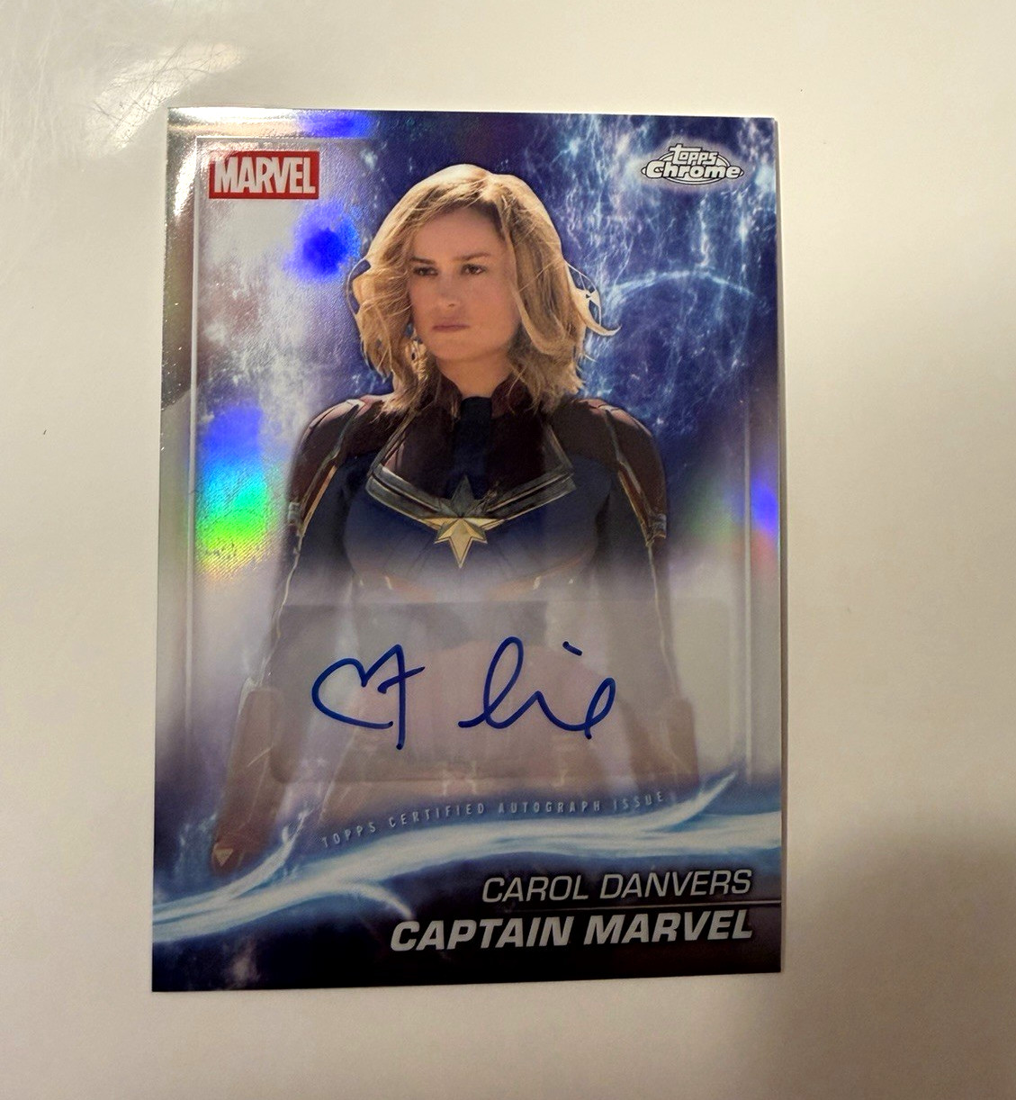 Topps 2025 Marvel Studios Chrome Captain Marvel Brie Larson Autograph AA-BL
