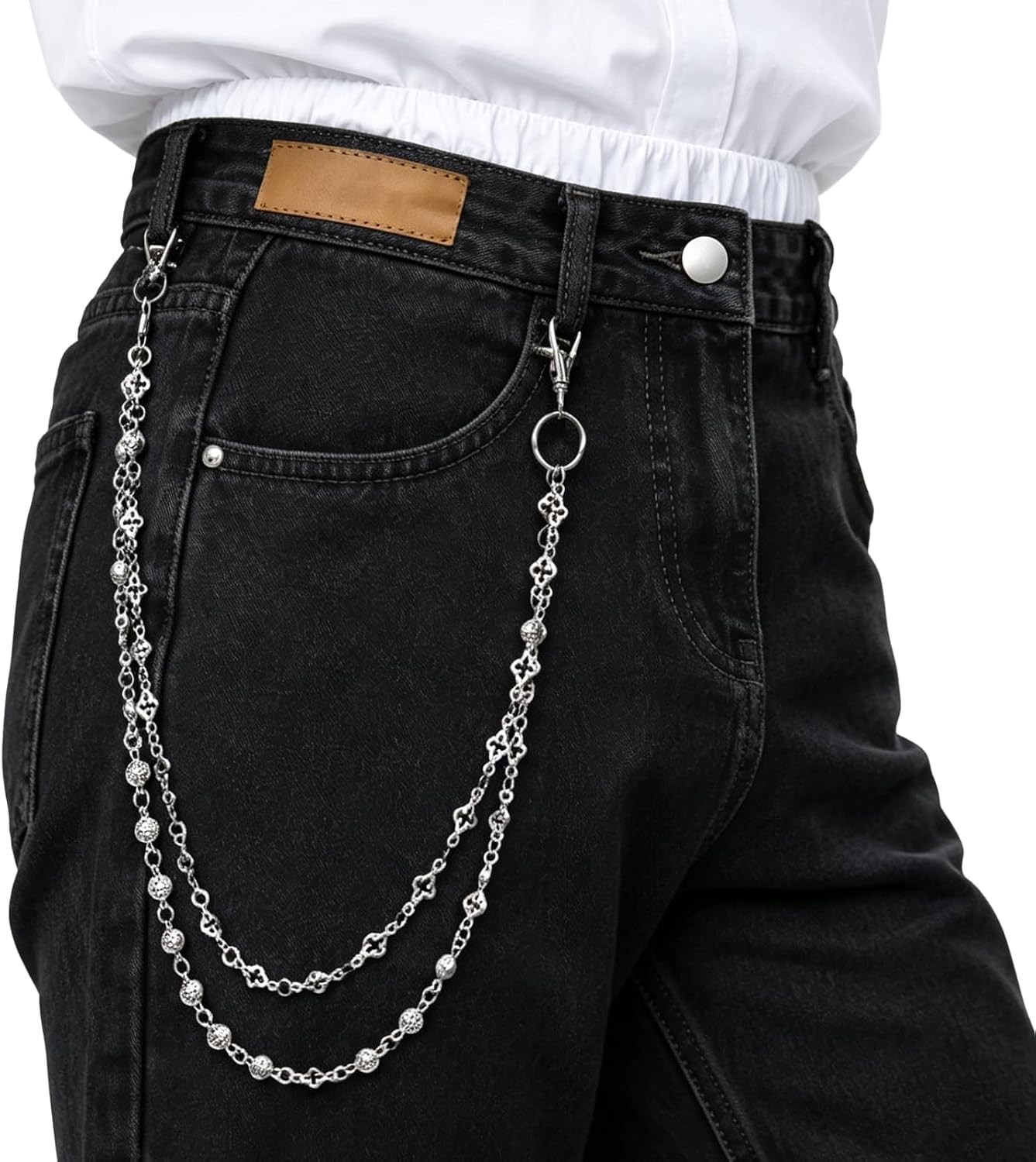 Gothic Double Layer Pants Chain Punk Hip Hop Waist Chain Streetwear Accessory