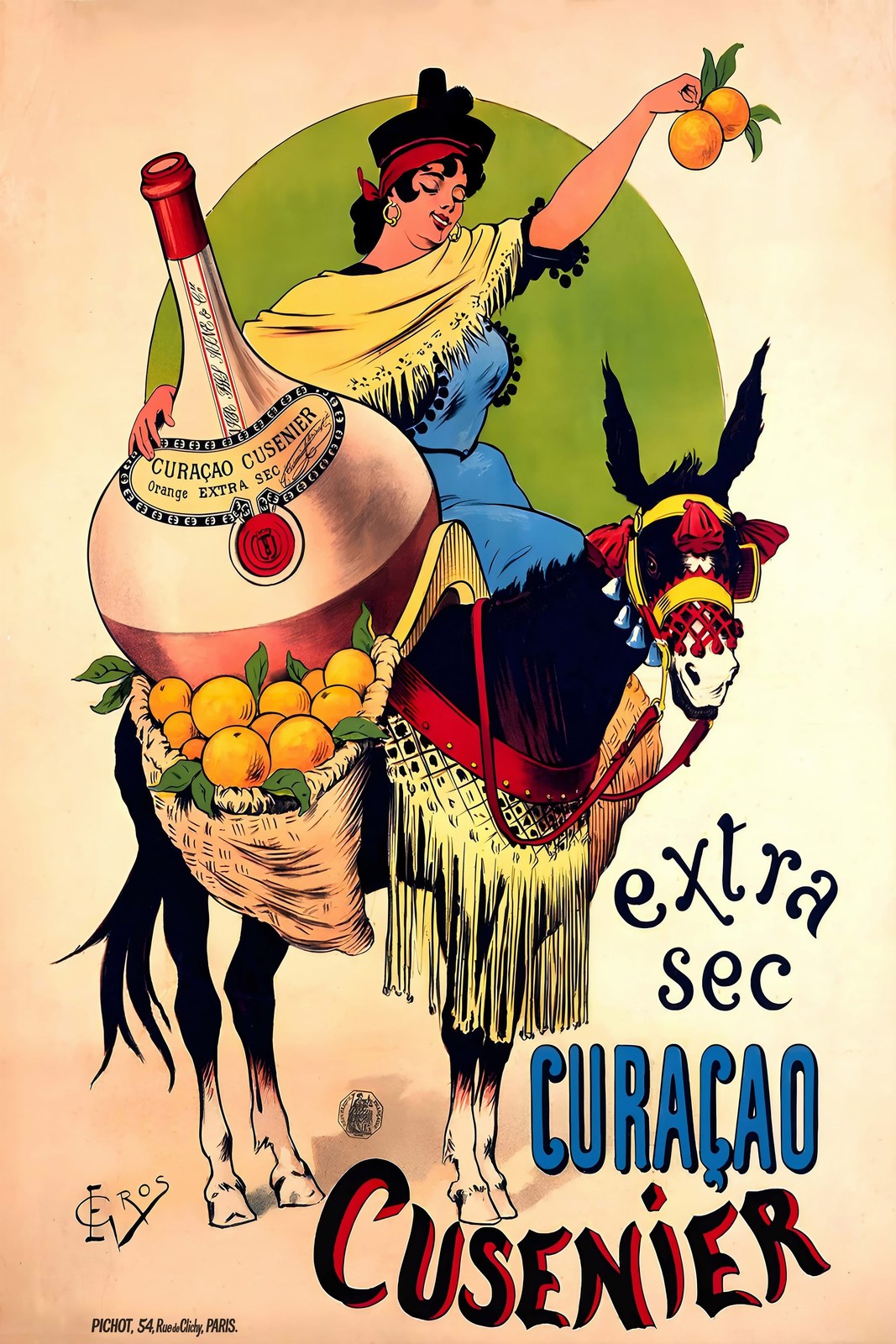 Curaçao Cusenier Vintage Ad Poster 16x24” Premium Matte Paper 200gsm 🗞️ Curaçao Cusenier Vintage Ad Poster 16x24” Premium Matte Paper 200gsm 🗞️