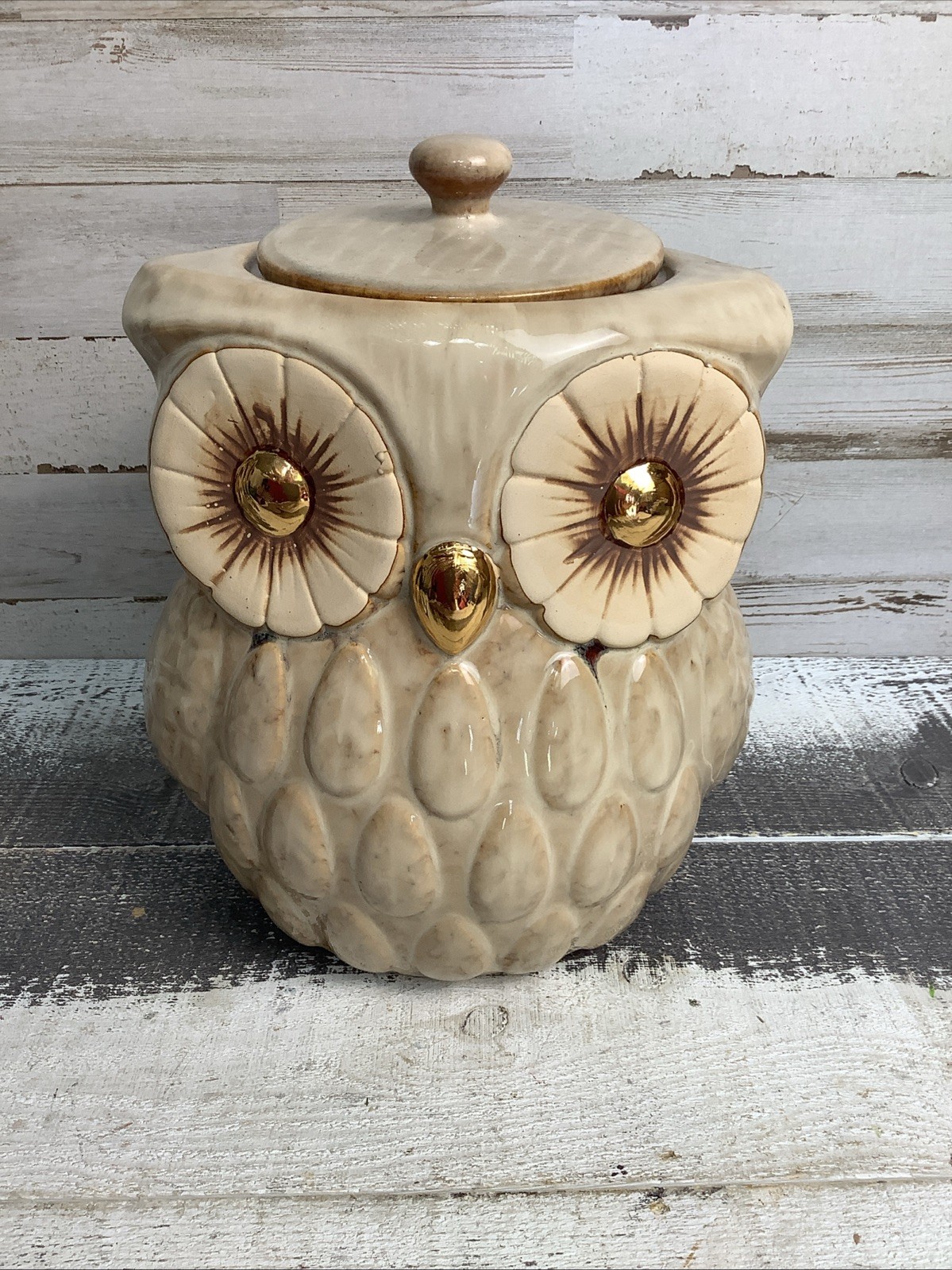 World Market Owl Cookie Jar Vintage