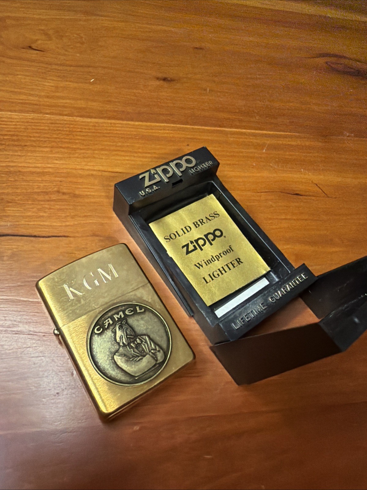 Vintage 1992 Camel Tuxedo Joe Zippo Lighter – Solid Brass – NEW
