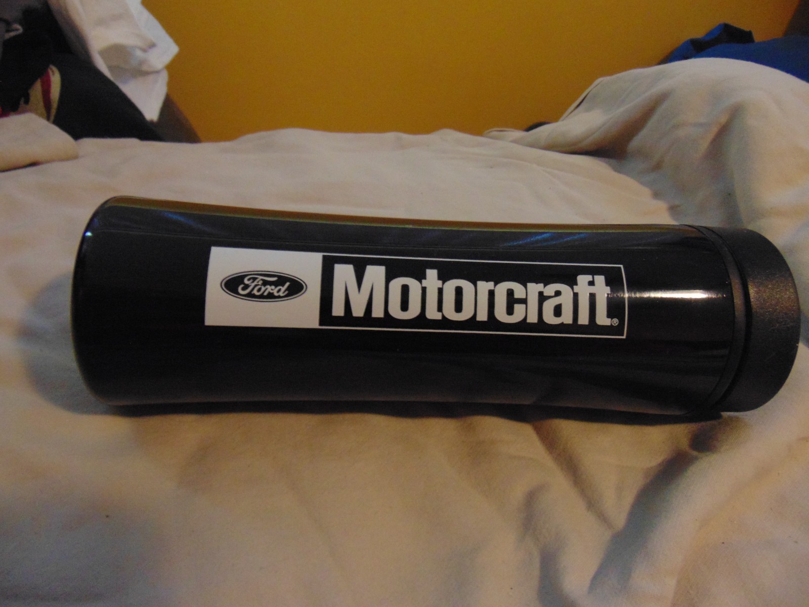 Vintage Ford MOTORCRAFT Black Tumbler Promo Item