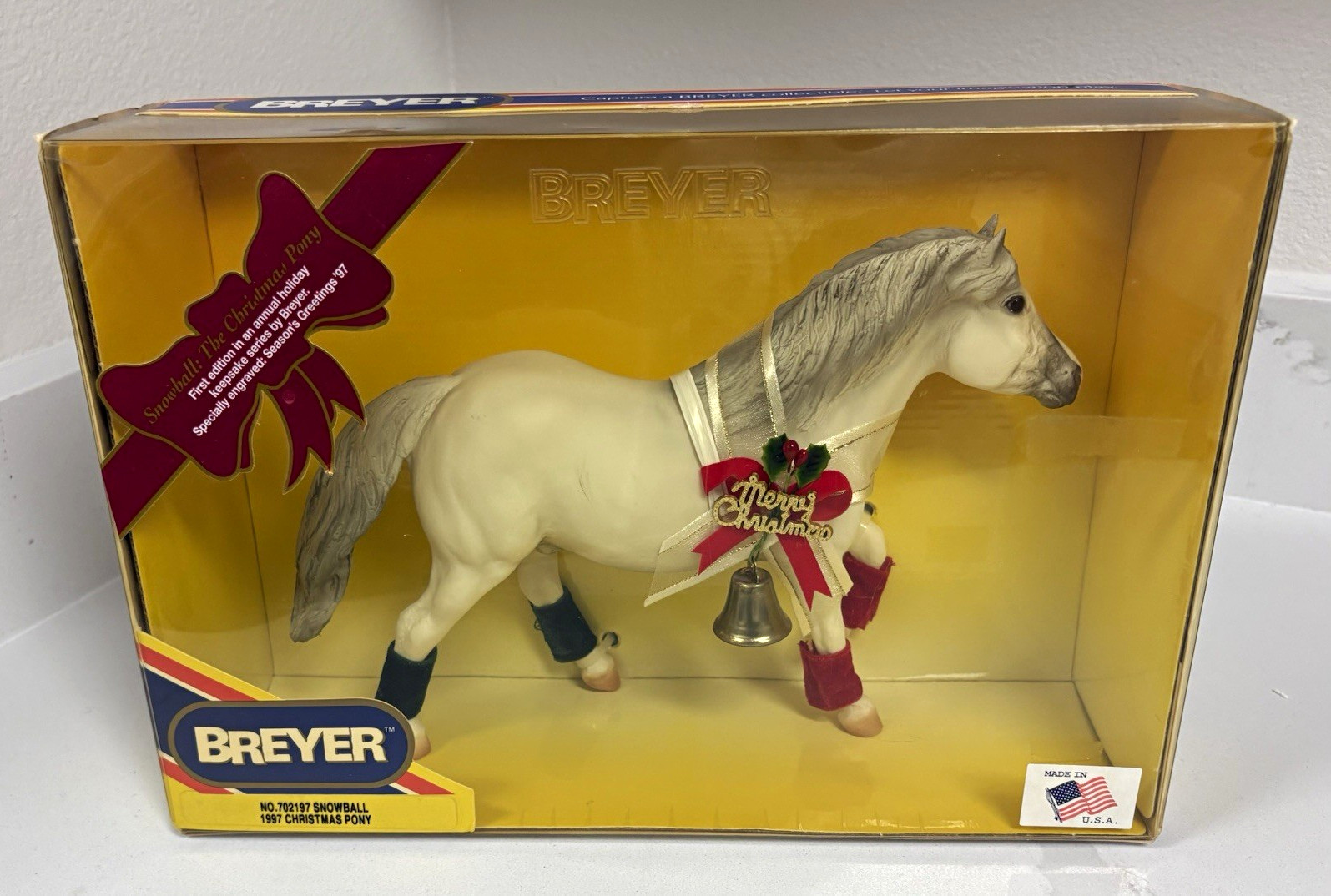 NEW Breyer Snowball 1997 1st Holiday Horse Christmas Pony #702197 NIB NEW Breyer Snowball 1997 1st Holiday Horse Christmas Pony #702197 NIB