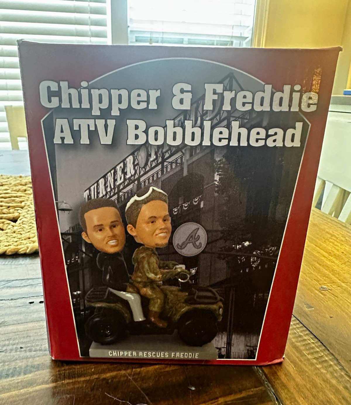 MLB Chipper Jones & Freddie Freeman ATV Bobblehead Plastic Sports Figure MLB Chipper Jones & Freddie Freeman ATV Bobblehead Plastic Sports Figure