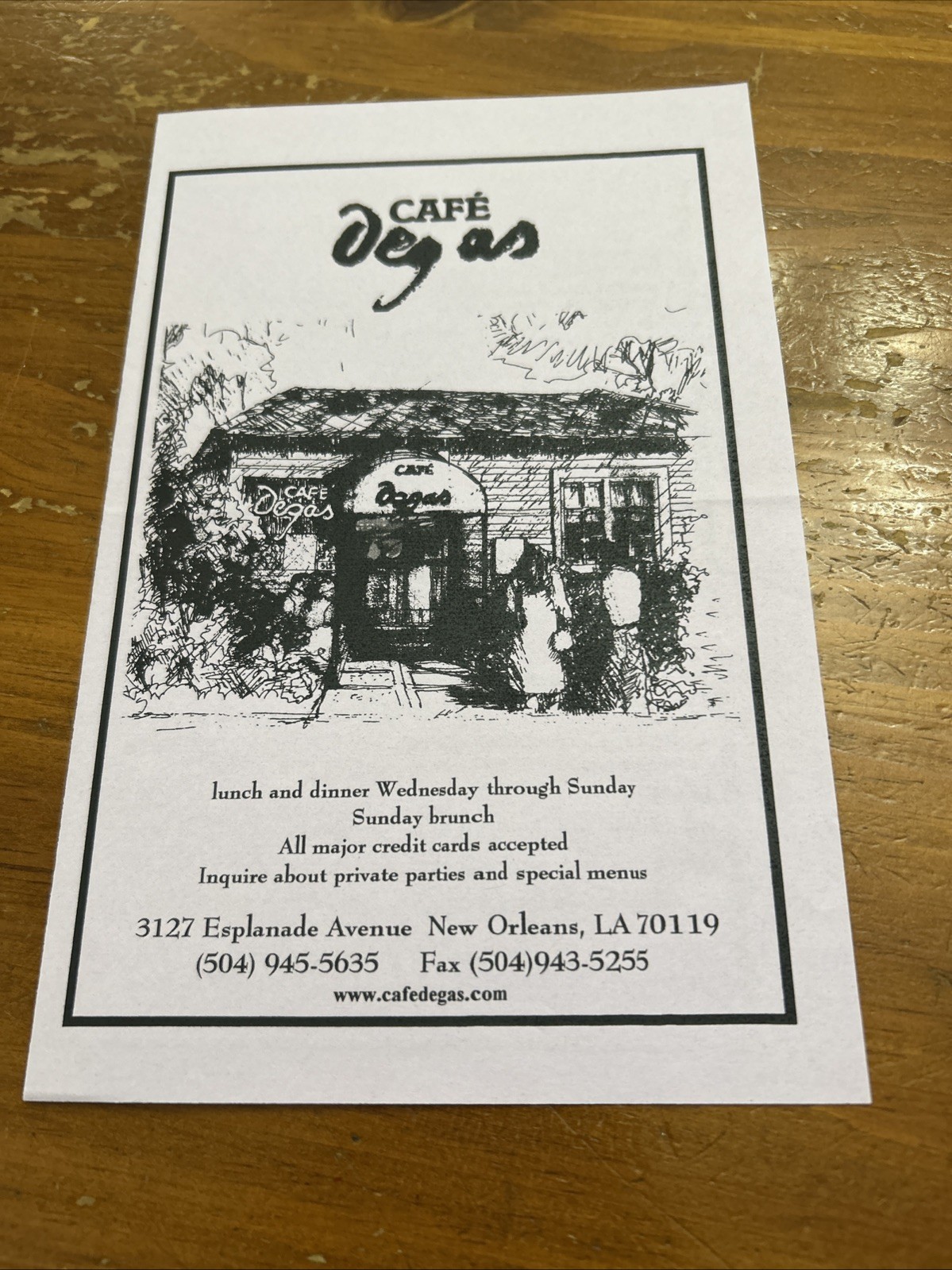 Cafe Degas Menu New Orleans La Cafe Degas Menu New Orleans La