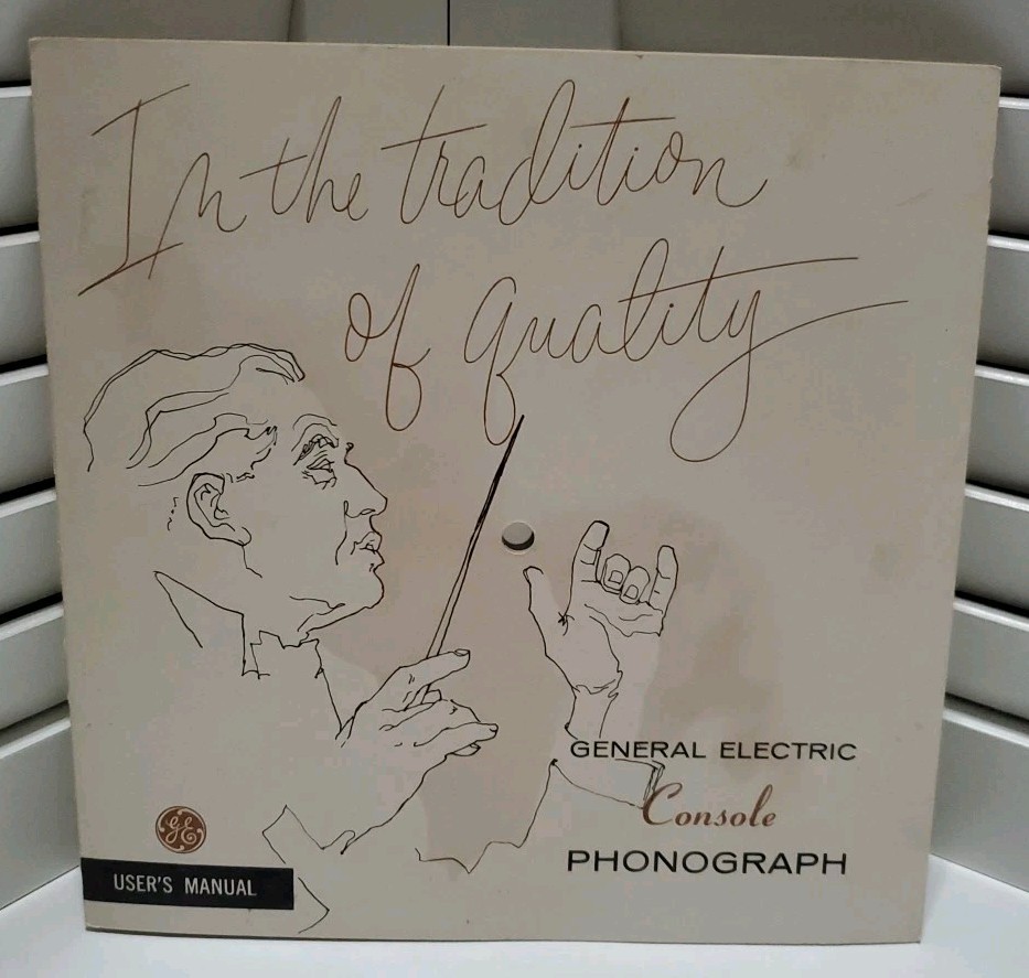 Vtg 1950s General Electric GE Console Phonograph User\'s Manual W/ Acetate Record Vtg 1950s General Electric GE Console Phonograph User\'s Manual W/ Acetate Record