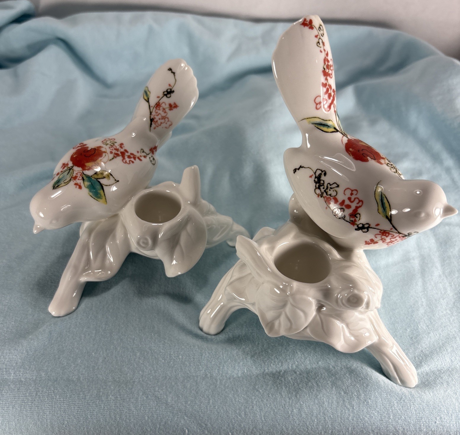 Lenox Simply Fine Chirp Candlesticks White Bone China Rare Discontinued With Box Lenox Simply Fine Chirp Candlesticks White Bone China Rare Discontinued With Box