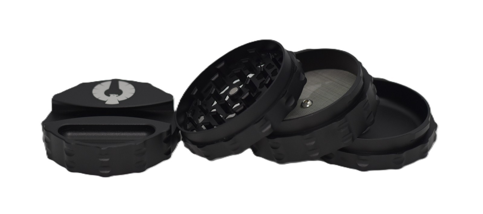 Phoenician - Large 4 Piece Black Grinder with Paper Holder Authentic