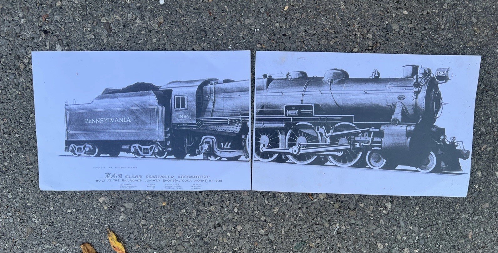 Pennsylvania Railroad K4s Print Juniata Shops Altoona Alvin Staufer 1968 PRR