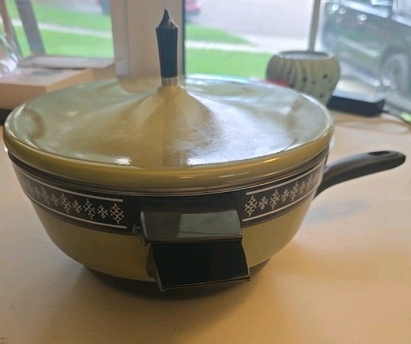 Vtg 1970s Oster Super Pan Avocado Green Replacement Pan Pot Chafing Dish Vtg 1970s Oster Super Pan Avocado Green Replacement Pan Pot Chafing Dish