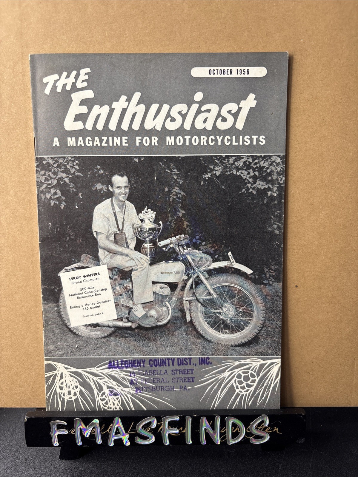 1956 HARLEY DAVIDSON Motorcycle Magazine THE ENTHUSIAST Vintage October 