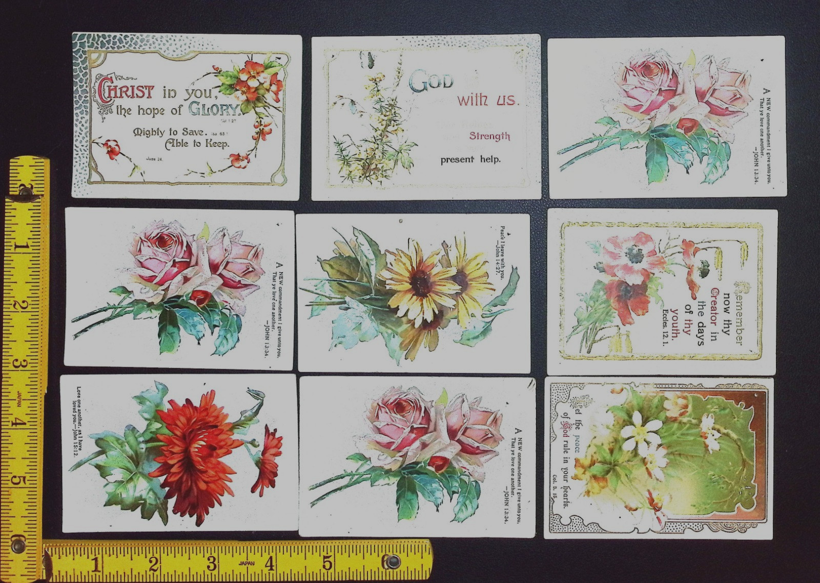 Vintage Religious Prayer & Holy Cards - Lot of 9