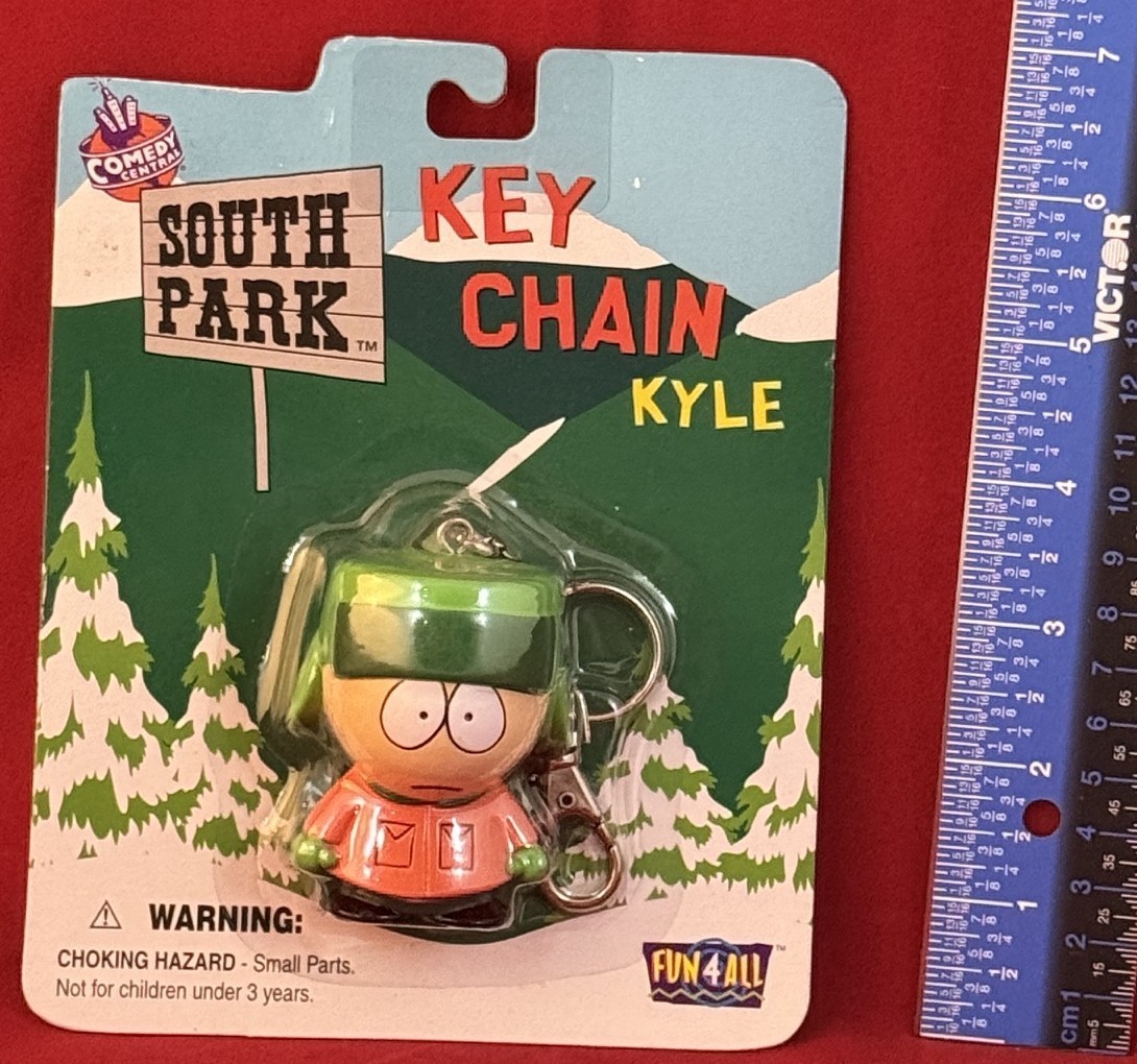 New Sealed Vintage 1998 South Park KYLE Fun 4 All Key Chain Vinyl