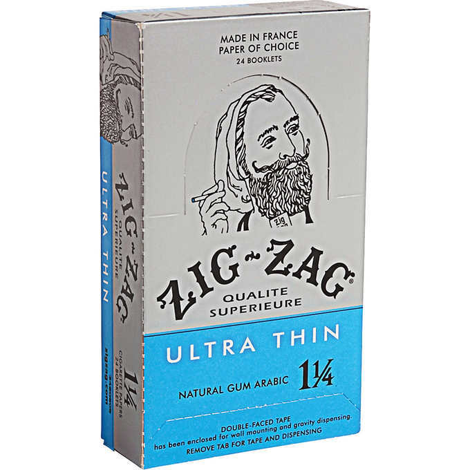 24 Pack Zig Zag Ultra Thin 1 1/4 Cigarette Rolling Paper Full Box 24 Pack Zig Zag Ultra Thin 1 1/4 Cigarette Rolling Paper Full Box