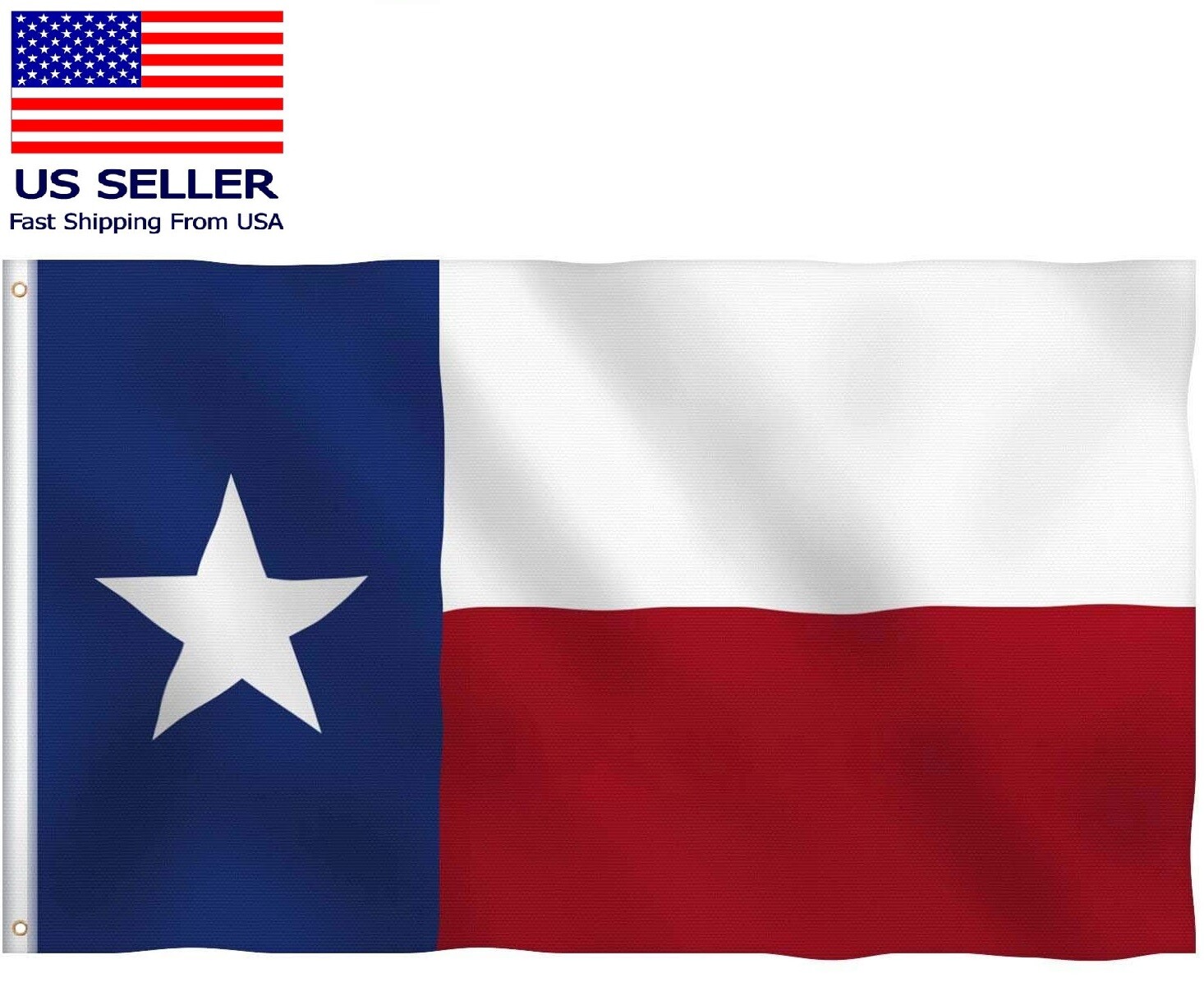 Texas Lone Star TX State Flag Brass Grommets Thick Fabric Double Stitch 3x5 feet Texas Lone Star TX State Flag Brass Grommets Thick Fabric Double Stitch 3x5 feet