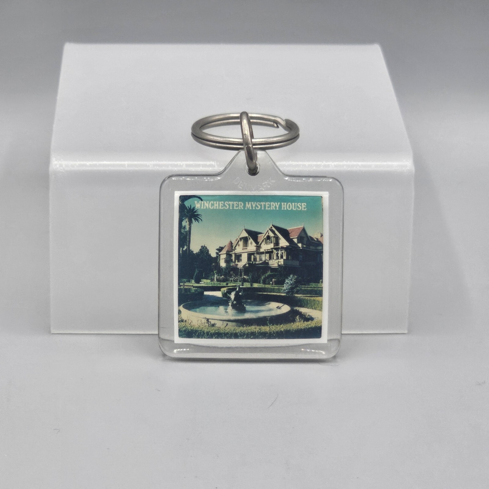 Winchester Mystery House Acrylic Lucite Keychain Vintage