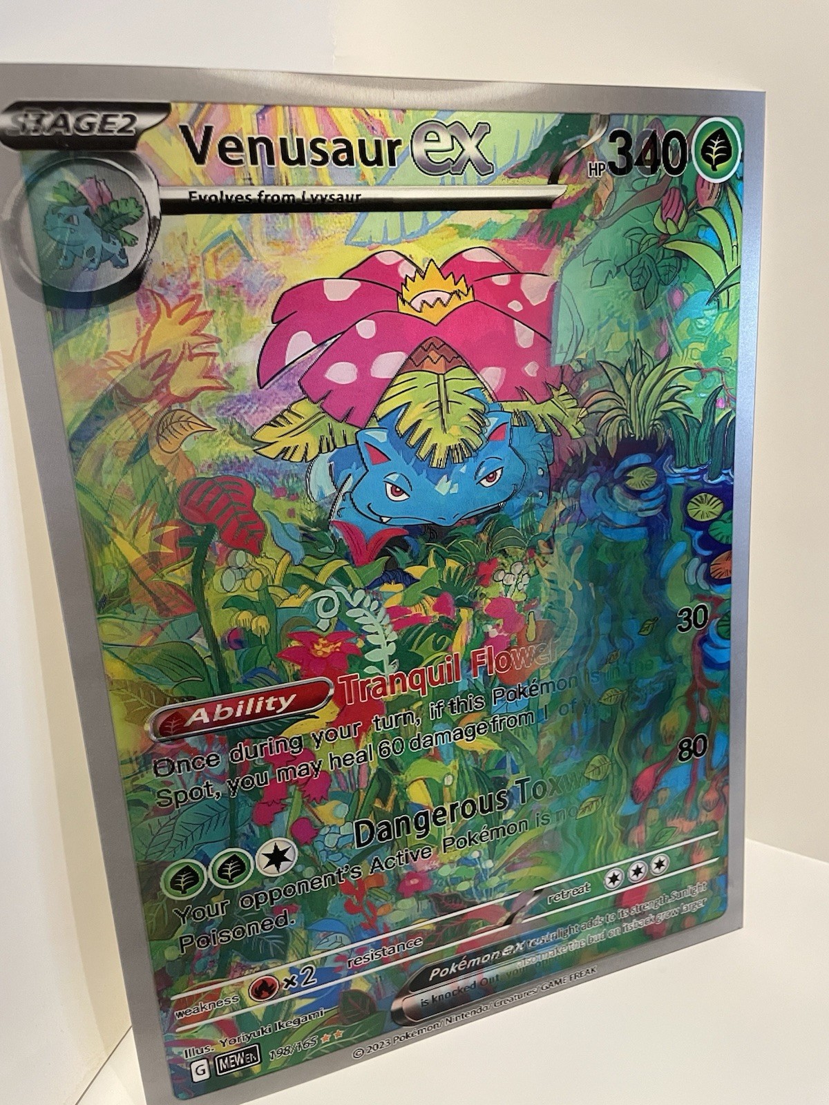 Bulbasaur Ivysaur Venusaur EX Pokemon 3D Holographic Lenticular Poster Bulbasaur Ivysaur Venusaur EX Pokemon 3D Holographic Lenticular Poster