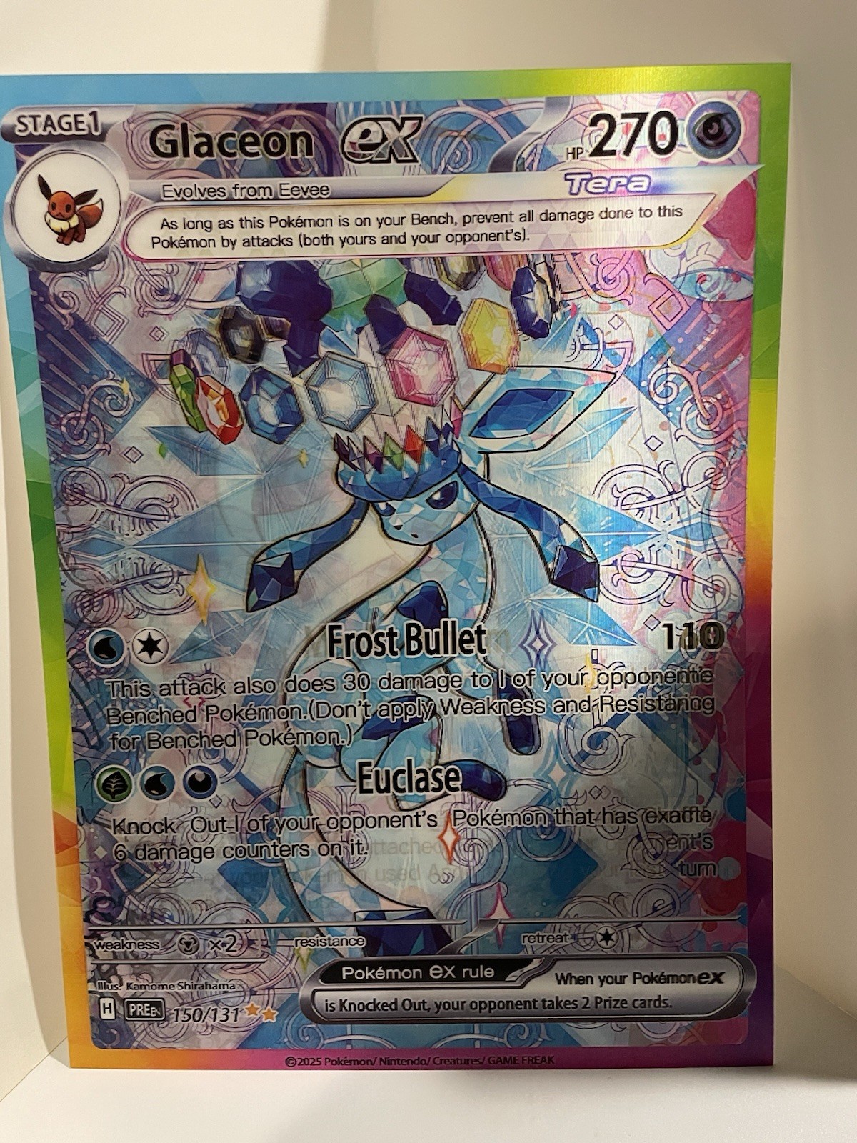 Glaceon Ex Sylveon Ex Leafeon Ex Tera Pokemon 3D Holographic Lenticular Poster Glaceon Ex Sylveon Ex Leafeon Ex Tera Pokemon 3D Holographic Lenticular Poster