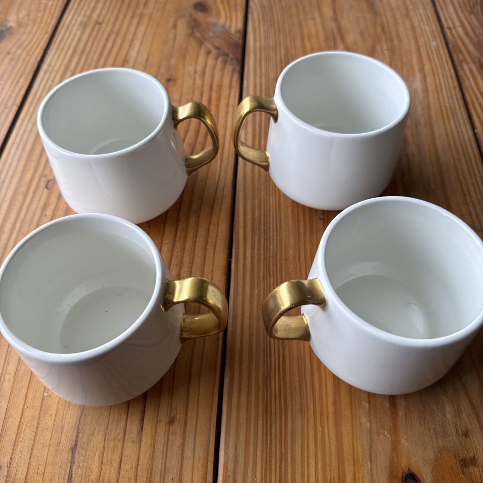 Ernest Sohn Creations Set Of 4 Gold Rim Tea/ Coffee Tea Mugs Ernest Sohn Creations Set Of 4 Gold Rim Tea/ Coffee Tea Mugs