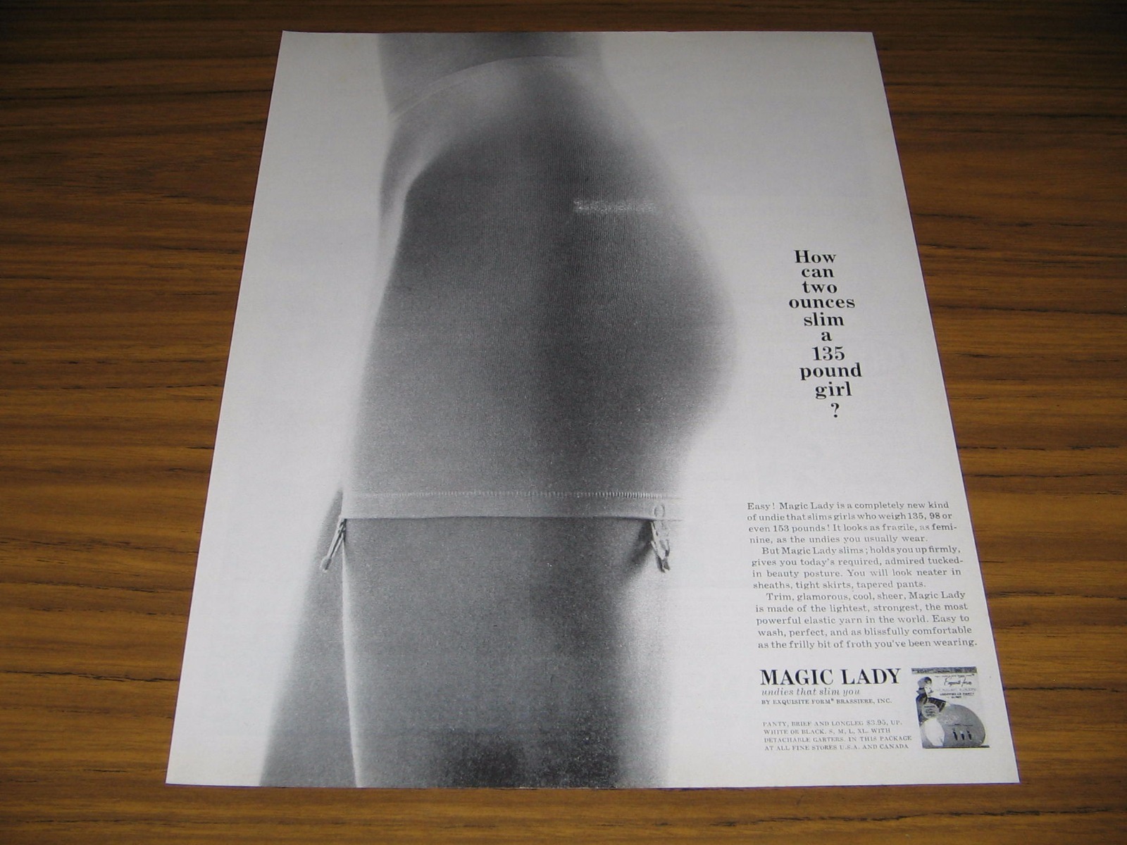 1961 Print Ad Magic Lady Undies That Slim by Exquisite Form 1961 Print Ad Magic Lady Undies That Slim by Exquisite Form