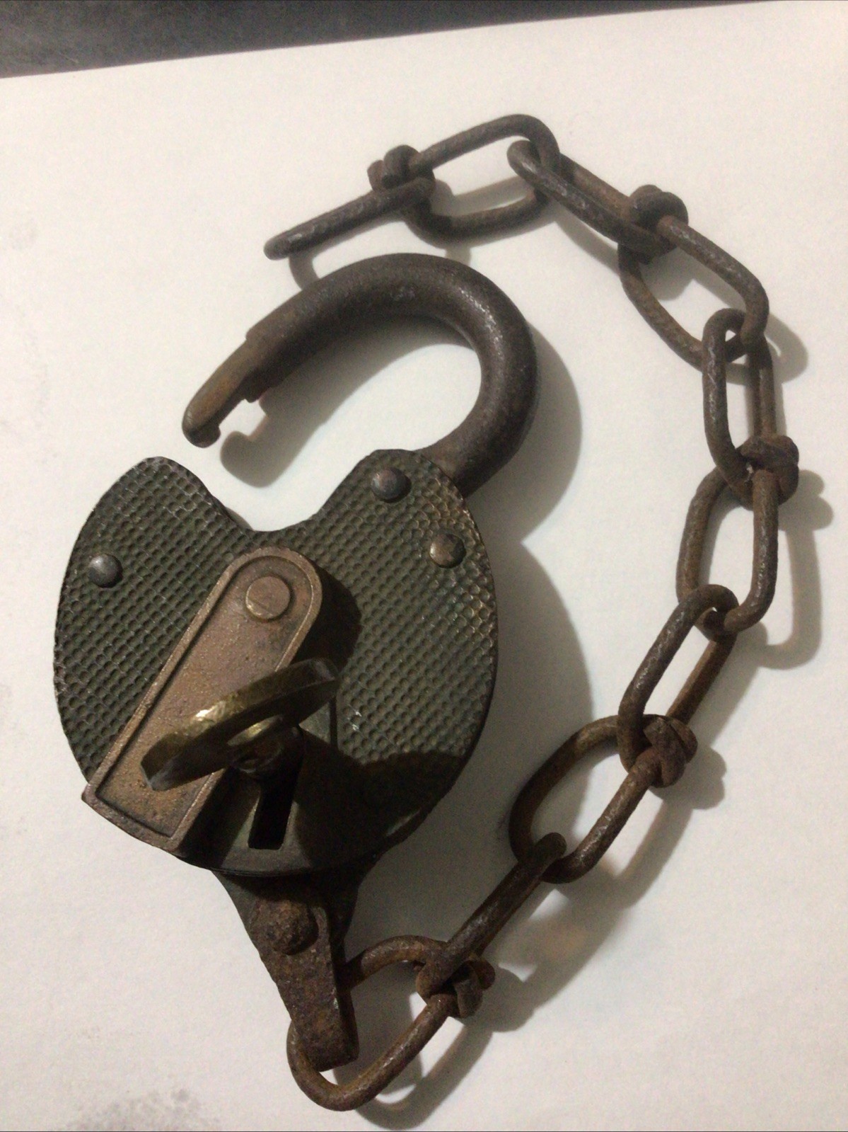 Vintage Antique PadLock  Miller Pennsylvania.￼W-Key Functionable . ￼