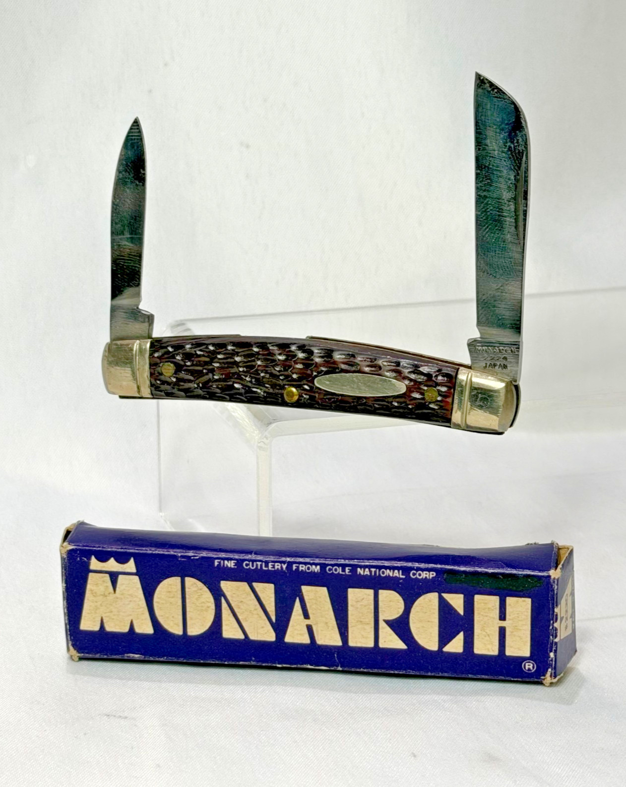 VTG Monarch #2220 Knife Folding Double Blade In Box Made In Japan VTG Monarch #2220 Knife Folding Double Blade In Box Made In Japan