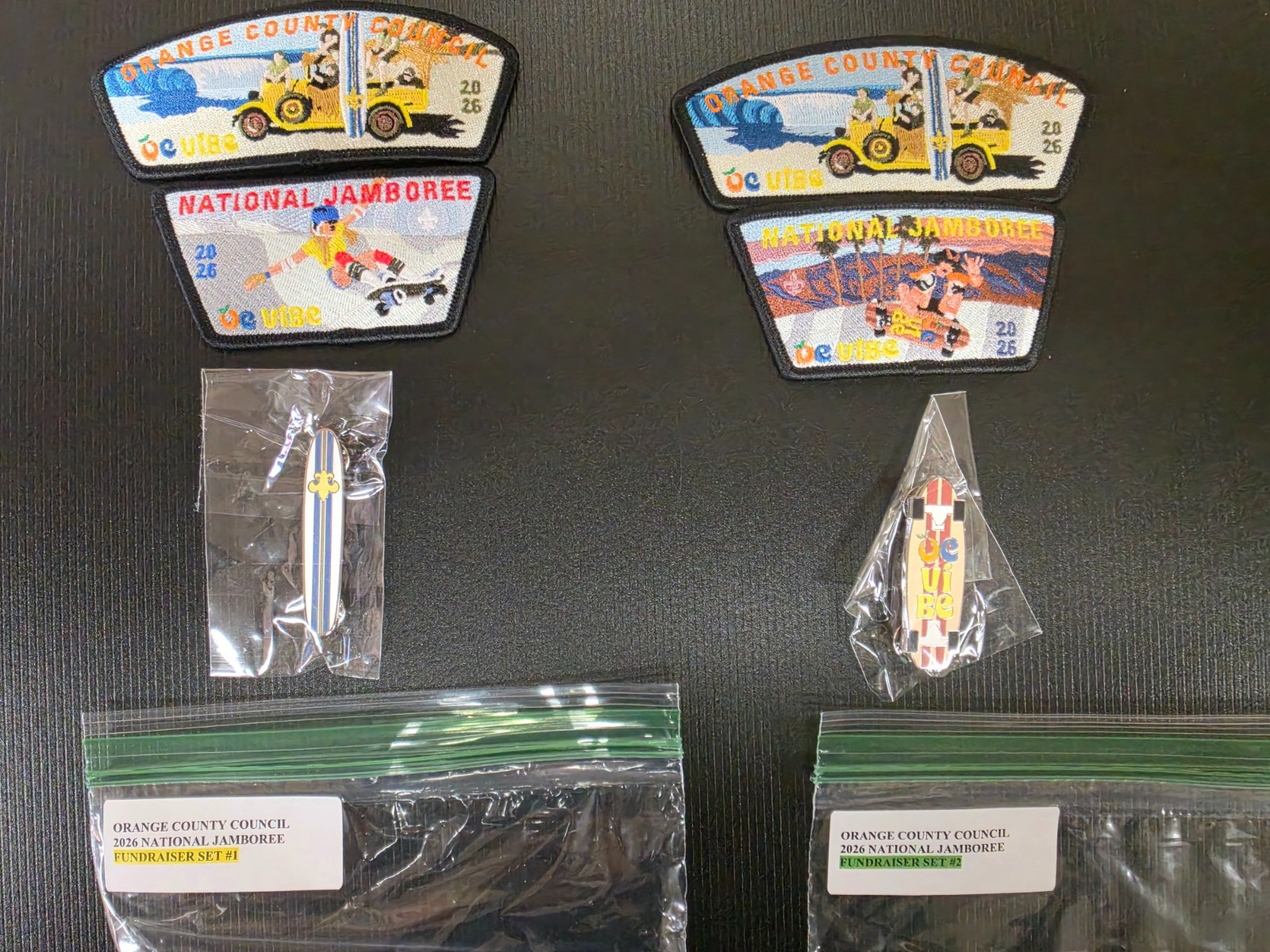 Orange County CA - 2026 National Jamboree Fundraising Patch-Pin Sets Orange County CA - 2026 National Jamboree Fundraising Patch-Pin Sets
