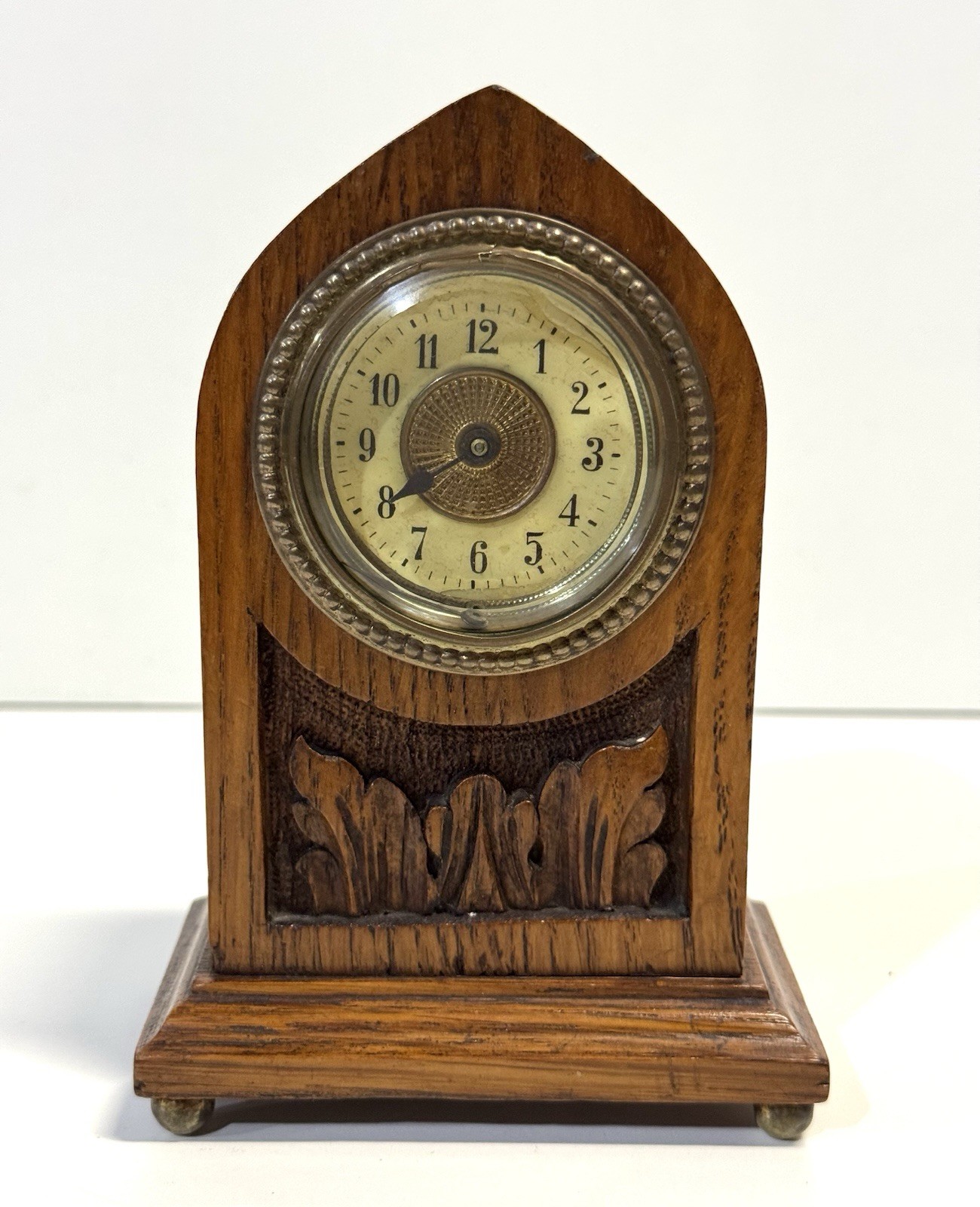 Antique Cathedral Style Wind Up Clock As Is For Parts Or Repair Antique Cathedral Style Wind Up Clock As Is For Parts Or Repair
