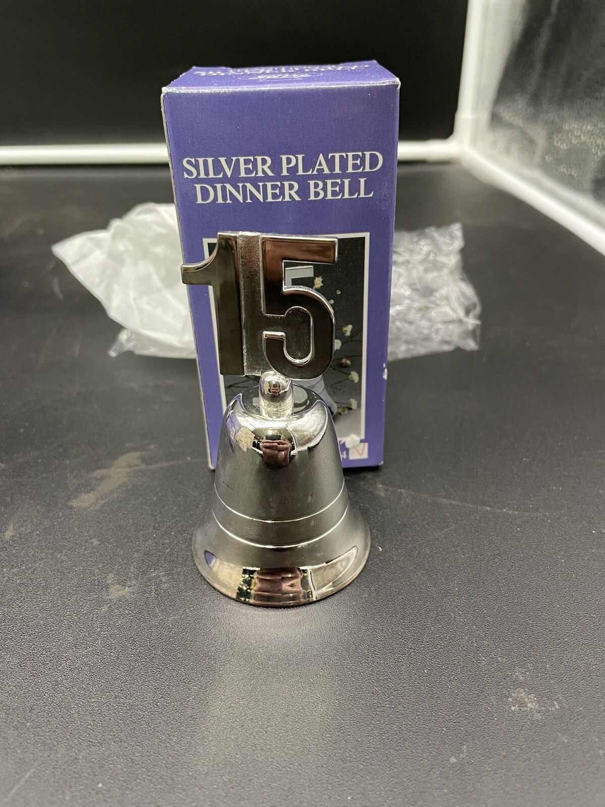 LaVie Silver Plated 15th Anniversary Bell New In Box