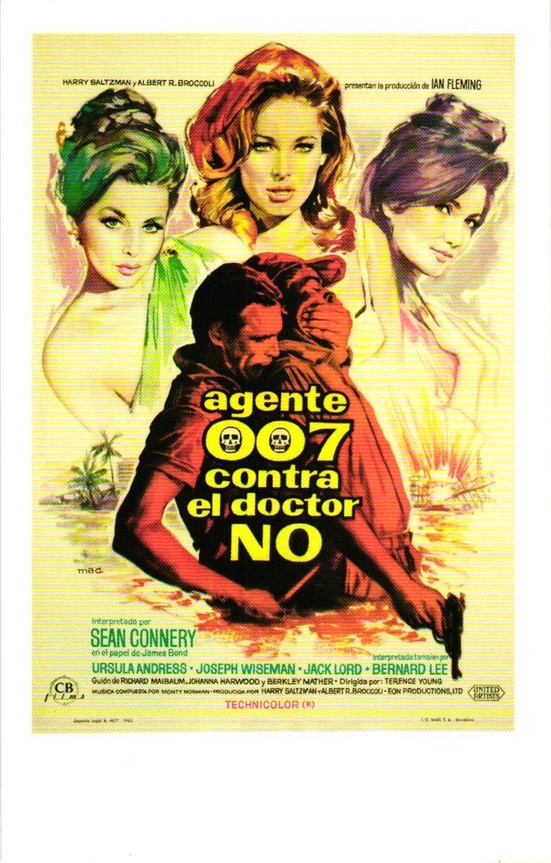 James Bond 007 Sean Connery Movie Dr. No 50th Anniversary Movie Spanish Postcard