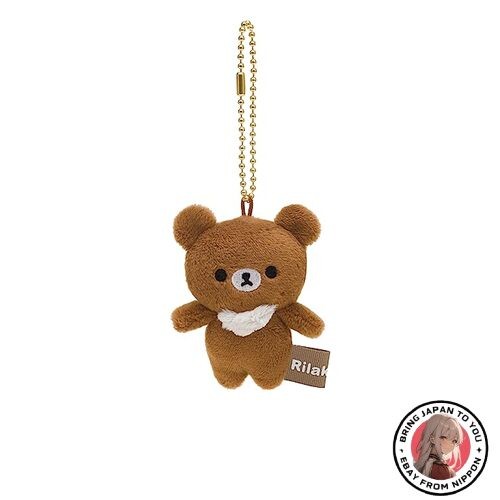 San-X Rilakkuma Chairoikoguma Mini Plush Cleaner AB17704 6.5 cm