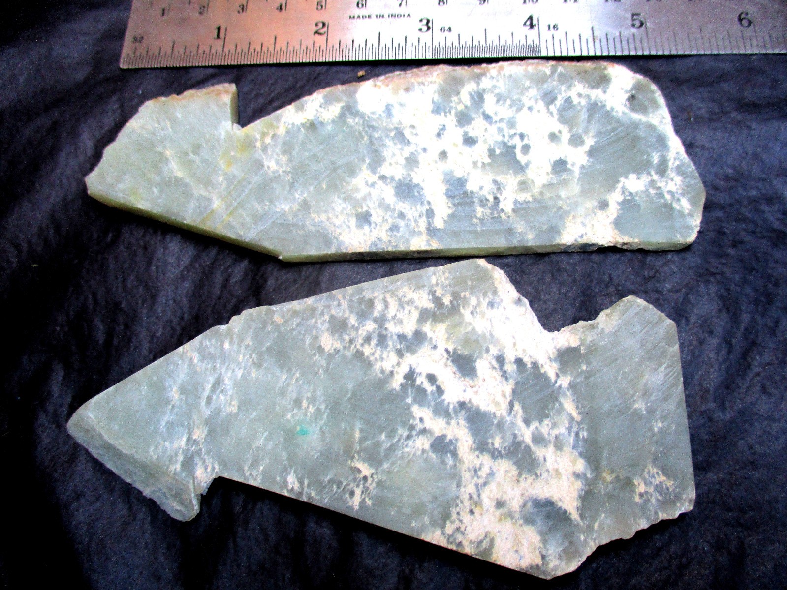 Jade slab pair 5  inches