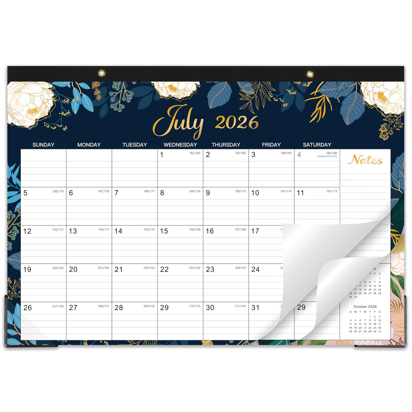 Desk Calendar 2026-2027 - Jul. 2026 - Dec. 2027, 18 Months Large Monthly Desk...
