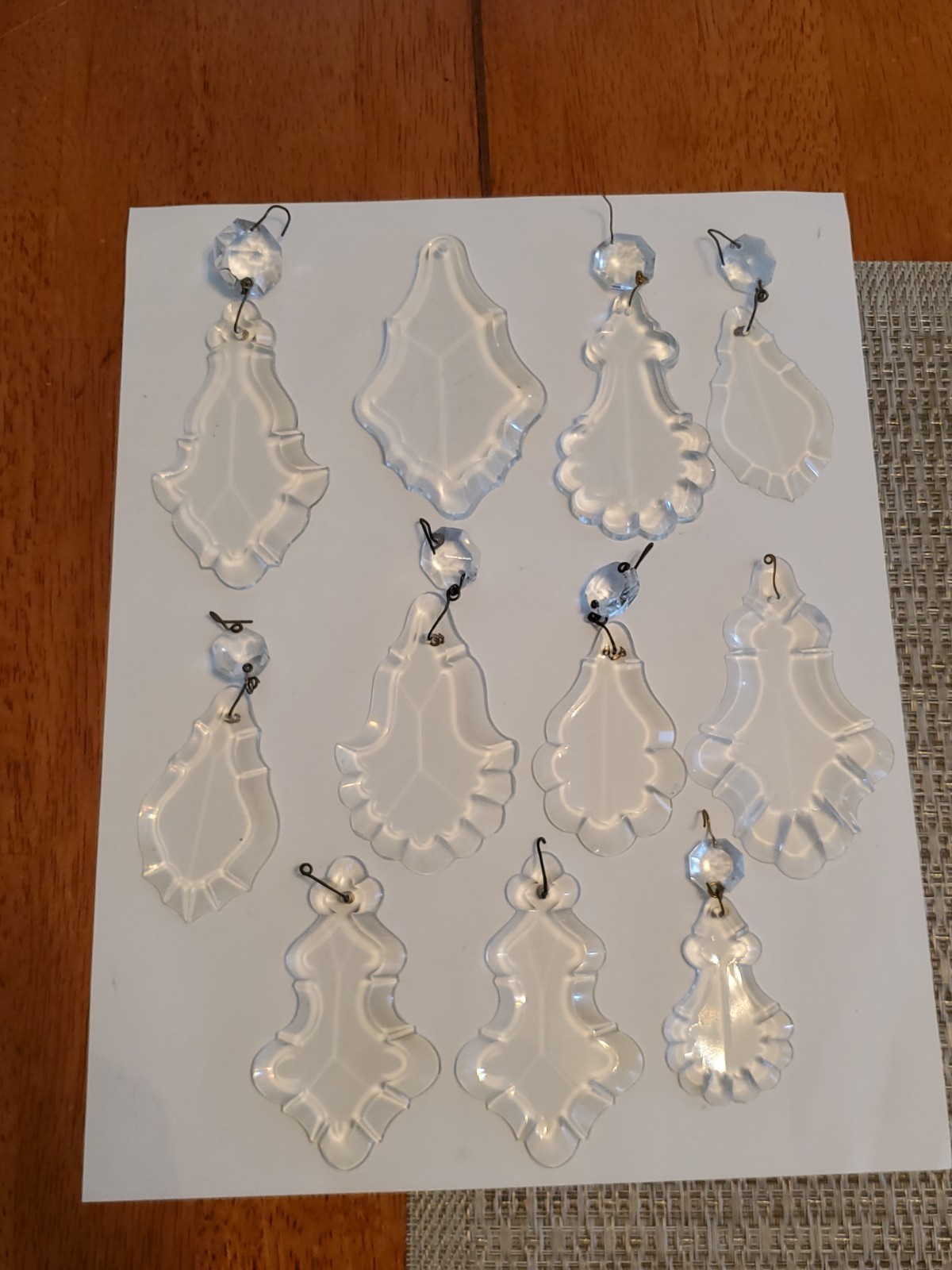 11 Crystal Prisms Chandelier Parts French Cut Scalloped14.95 ~ 3\