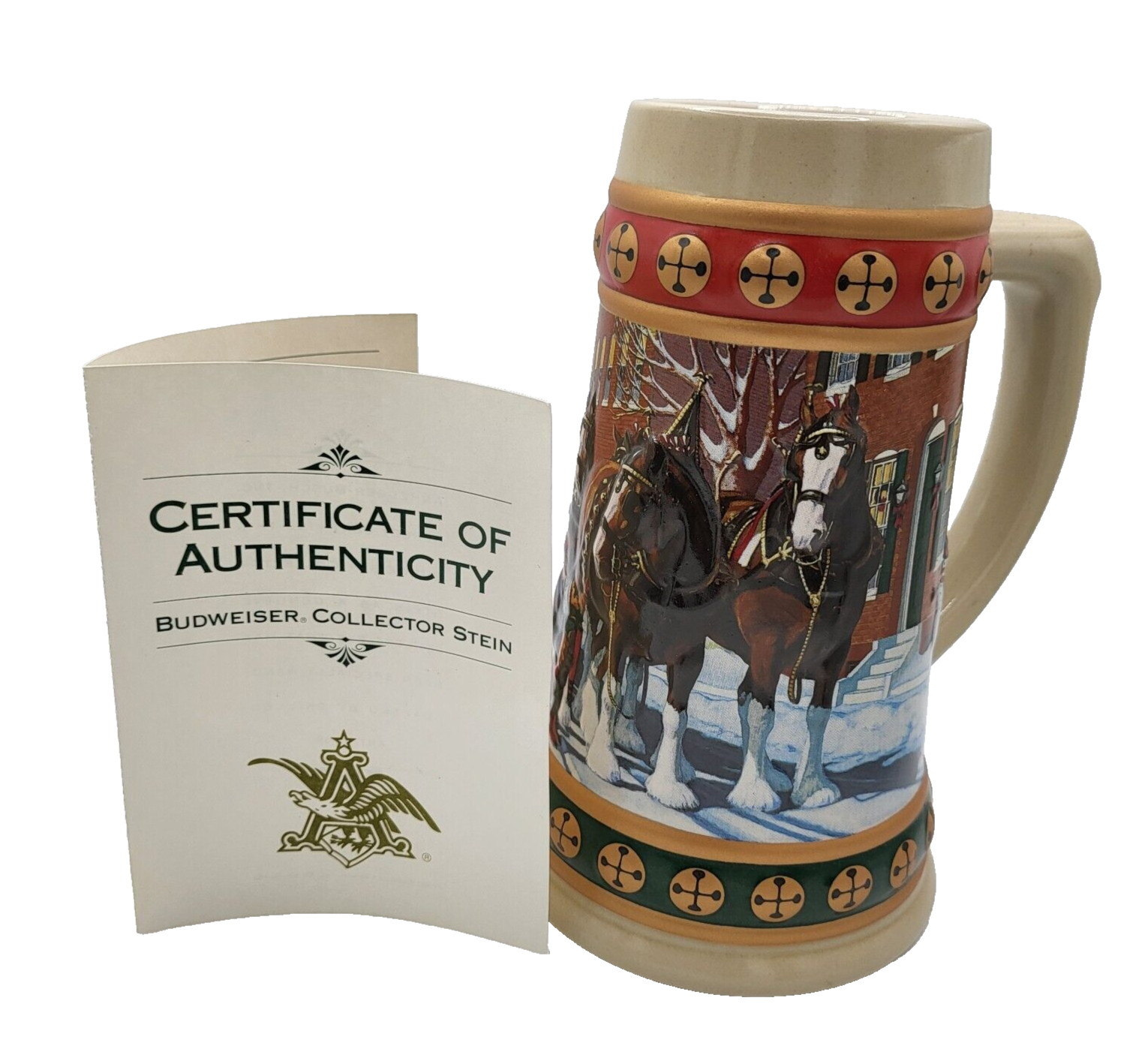 2013 Budweiser Holiday Stein with Certificate of Authenticity 2013 Budweiser Holiday Stein with Certificate of Authenticity